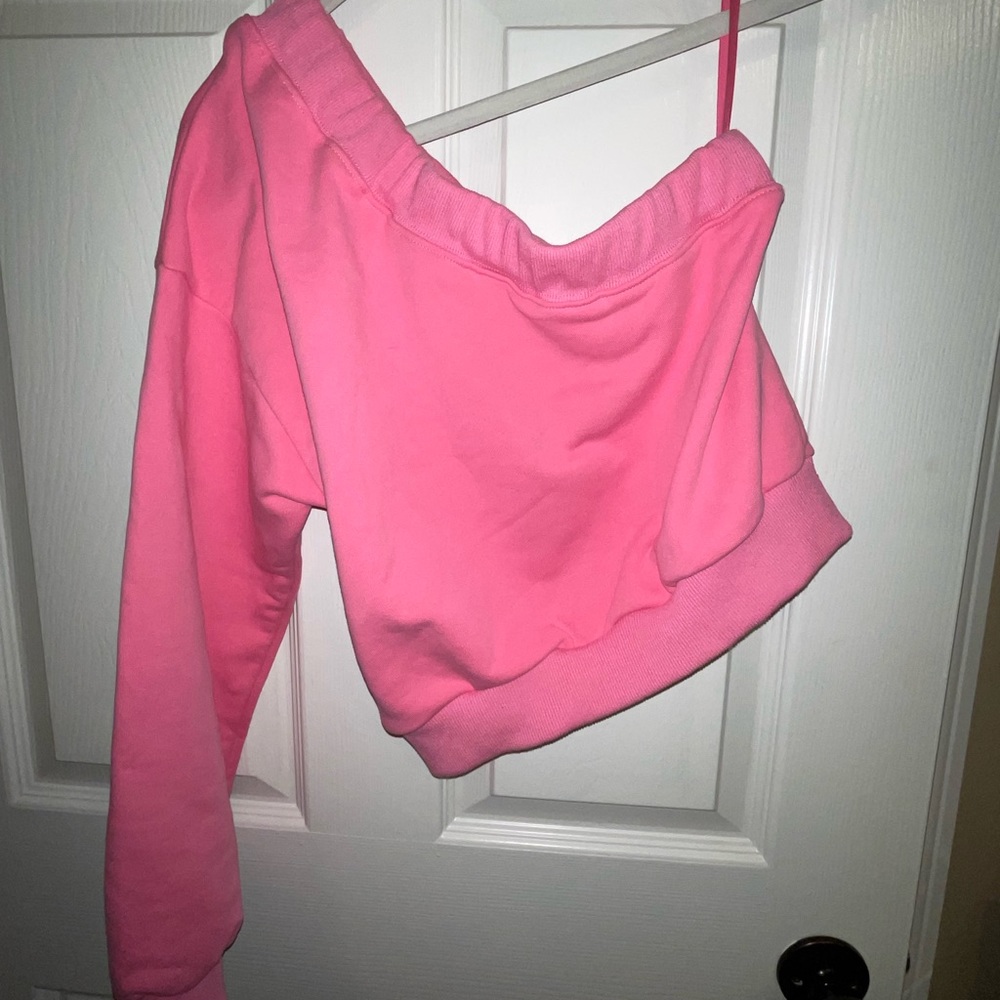These Three Boutique one shoulder sweatshirt